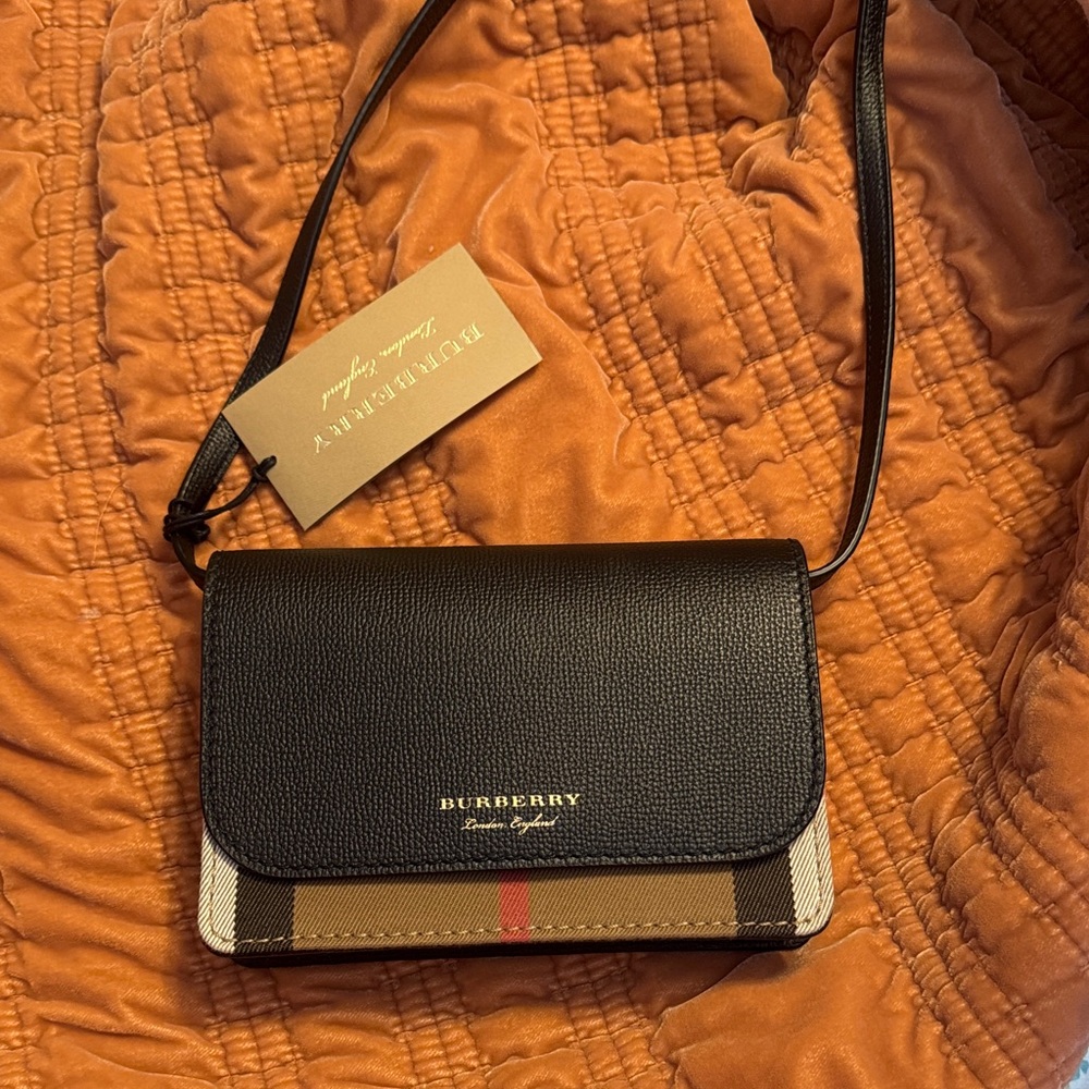Burberry Black and Tan Crossbody Bag